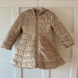 Mayoral Girls' Golden Puffer Coat - Size 5